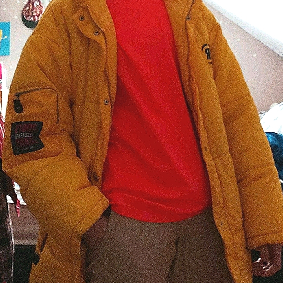 Roots streetwear yellow puffer jacket - Picture 4 of 5